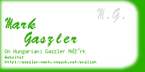 mark gaszler business card